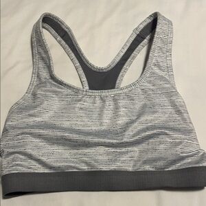 Avia Gray Striped Women's Sports Bra